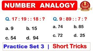 Practice Set 19 of Number series Reasoning Short Tricks in hindi for #ssccgl #ssc #sscchsl #sscgd