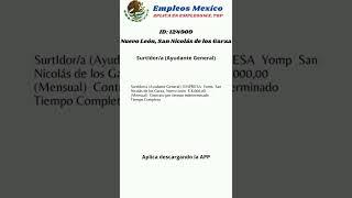 Bolsa de empleos Mexico Vacantes disponibles publicadas HOY