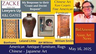 Weekly News My Response to Gallery Zacke;s Cease and Desist Order, Auction Results.