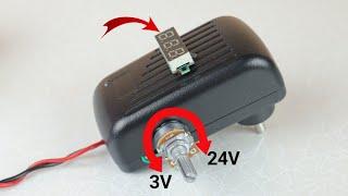 Turn Any Fixed Voltage Adapter to Variable Voltage Output (3V - 24V)