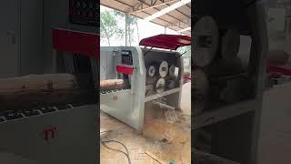 log multi-blade saw #log sliding table saw #pallet #timberprocessing plant