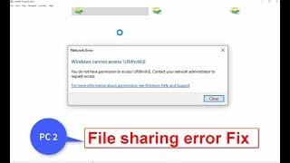 Windows cannot access error on windows 10 | Network file sharing error fix