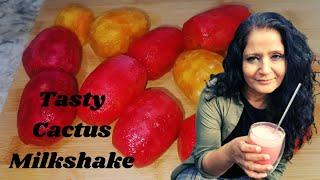 Cactus Fruit Milkshake - Prickly Pear - Make Perfect Milkshake Easy Recipe