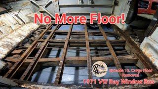 1971 T2 Volkswagen Bay Window Bus Ep.12 Cargo floor done!