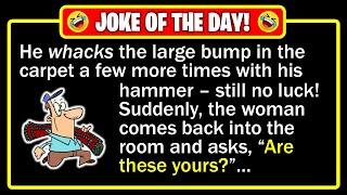  BEST JOKE OF THE DAY! - A carpet layer is just finishing up installing carpet... | Funny Dad Jokes