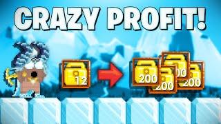 CRAZY PROFIT in Growtopia 2022! How To GET RICH FAST! (EASY WLS)