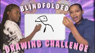 Blindfolded Drawing Challenge FT Journey With Mel  || Life With Ness