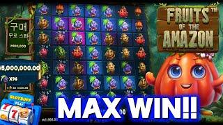 [슬롯][슬롯머신] 후르츠 오브 더 아마존 x5,000배 맥스윈!! Pragmatic Play Fruits of the Amazon x5,000배 MAX WIN!! #슬롯버프