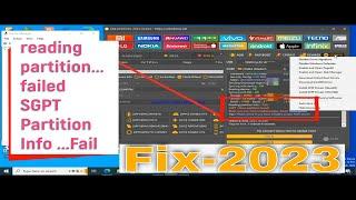 Unlock Tool Reading Partition Info Fail | SGPT none partition found Error Solution Latest 2023