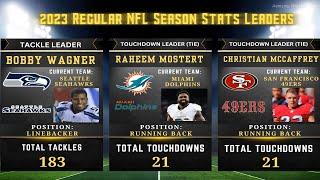 2023 Regular NFL Season Stats Leaders