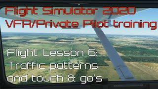 Microsoft Flight Simulator 2020 - Traffic patterns and touch and go's (AH VFR flight lesson 6.)