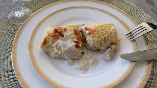 Crêpes salées farcies au poulet