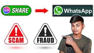 Go Share is doing a big scam through WhatsApp. @technicalluckystar