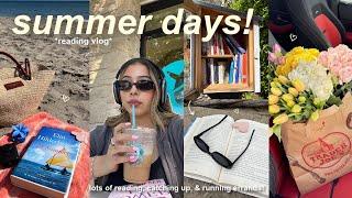 VLOG! productive days, reading vlog, summer tbr, & new book recommendations!