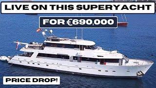 $940,000 SuperYacht Tour | Live aboard this Superyacht | Yacht For Sale