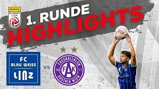 FC Blau-Weiß Linz - FK Austria Wien Highlights 1. Runde ADMIRAL Bundesliga 2024/25