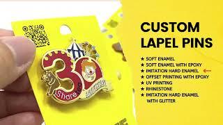 Custom Lapel Pins | Custom Enamel Pins | Imitation Hard Enamel | UV Printing Metal Badge Maker