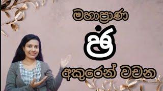 මහාප්‍රාණ  "ඡ" අකුරෙන් වචන | ඡ අකුර  #sinhala #lesson