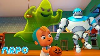 Ghost. Get away from my Baby! | | ARPO | Rob the Robot & Friends - Funny Kids TV