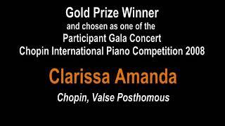 Chopin International Competition Valse in E Major by Clarissa Amanda Mogi