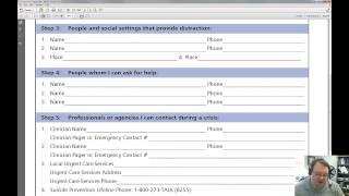 Lecture 11 - Suicide Safety Plan