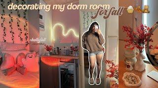 DECORATING MY DORM ROOM FOR FALL  | room makeover, shein haul, cozy & aesthetic