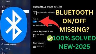 Bluetooth On Off Button Is Missing In Windows 10 || Bluetooth not working PC and Laptop Windows 10