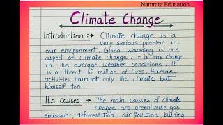 Essay writing on Climate Change / Climate Change essay in English / Long Essay