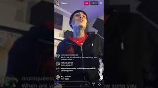 LIL SKIES SINGING WITH YOU BY CHRIS BROWN ON INSTAGRAM LIVE