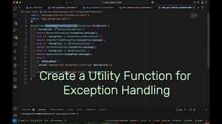 Flutter Create a Utility Function for Exception Handling #flutter