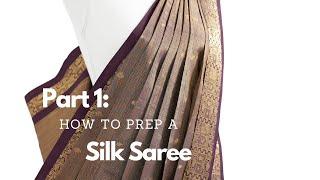 Silk Saree Prep | saree draping new style | drape a saree perfectly | Tia Bhuva