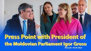 Press Point with the President of the Parliament of Moldova Igor Grosu - 5th July 2023