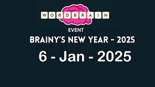 Wordbrain Brainy’s New Year Event January 6 2025 Answers | Wordbrain Brainy’s New Year Event 2025