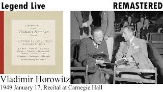 1949 January 17 Vladimir Horowitz Recital at Carnegie Hall, Part 1