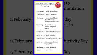 most important days of february #anshuyadavknowledge #shorts #viralvideo