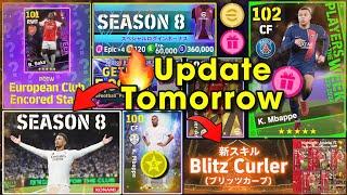 Season 8 Update & Free Coins !! eFootball 2024  What Is Coming Tomorrow? 