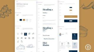 Download a FREE Global Presets Style Guide for Divi’s Bistro Layout Pack