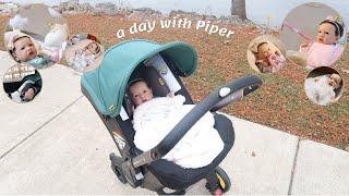 Reborn Baby Piper's Day In the Life *with outing* | Sophia's Reborns