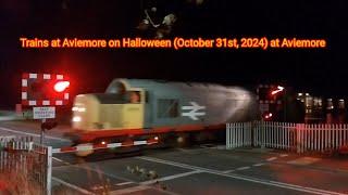 Trains at Aviemore on Halloween night (31/10/24)