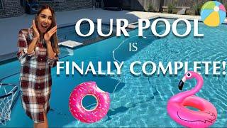 WE GOT A POOL // OUR POOL IS FINALLY COMPLETE //