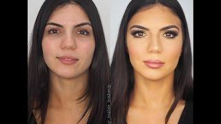 Client before and after makeup transformation - EbonyMaizeMakeup -