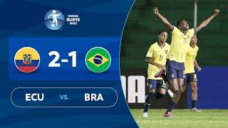 ECUADOR vs. BRASIL [2-1] | RESUMEN | CONMEBOL SUB 15 | FASE DE GRUPOS