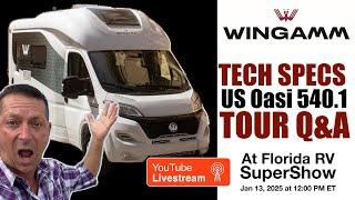 WINGAMM Oasi TECH SPECS Walkthrough + Q&A - 2025 Florida RV SuperShow