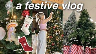 FESTIVE VLOG kmart decor, come shopping w us, putting up our christmas tree + stockings!!