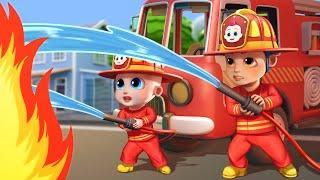 Firefighters Song  Fire Truck Rescue Team | Funny Bunny - Kids Songs Compilation