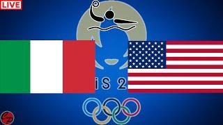 2024 PARIS OLYMPICS ITALY vs USA MEN'S WATER POLO  LIVE GAME CAST & CHAT