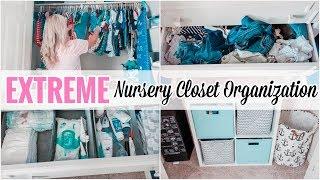 NURSERY CLOSET MAKEOVER | ORGANIZE WITH ME | Brittandfam