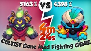 CULTIST Gone MAD Fighting GENIE | PVP Rush Royale