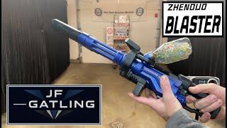 DEMO - JF Gatling Dual Barrel (TOY!) Gel Ball Blaster- Rotating Barrels - ZHENDUO BLASTER