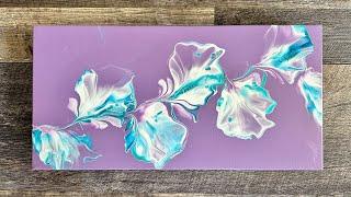 3 Finger Swipe Techniques | Purple and Teal Dutch Pour Acrylic Painting